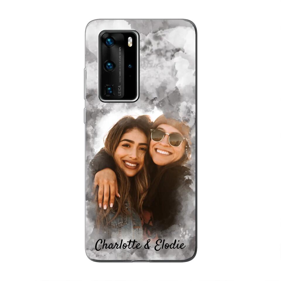 Jouw foto (stijl aquarel) - Gepersonaliseerd telefoonhoesje