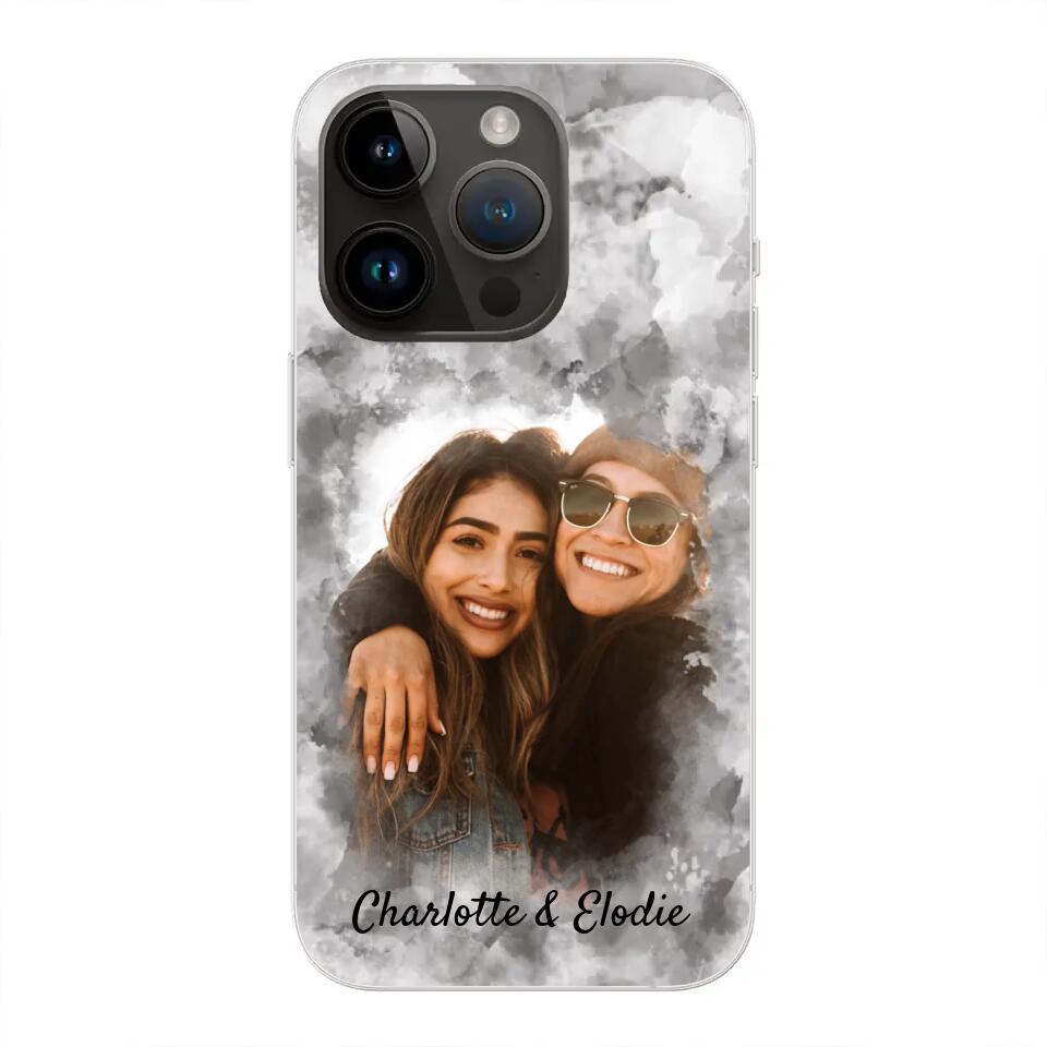 Jouw foto (stijl aquarel) - Gepersonaliseerd telefoonhoesje