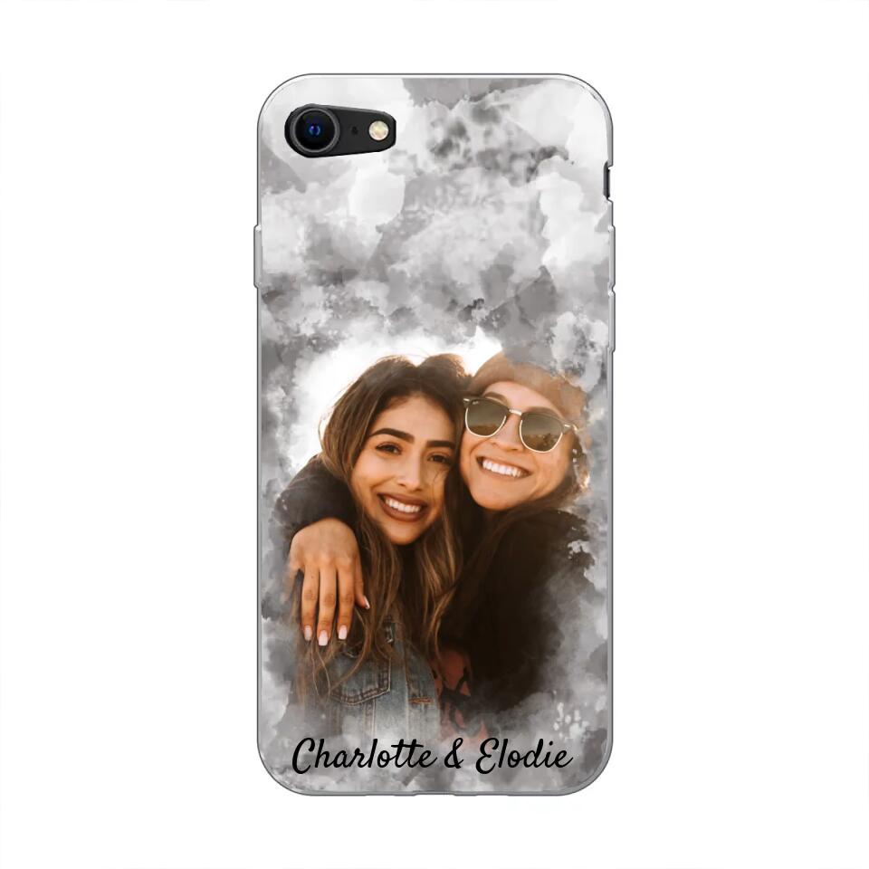 Jouw foto (stijl aquarel) - Gepersonaliseerd telefoonhoesje
