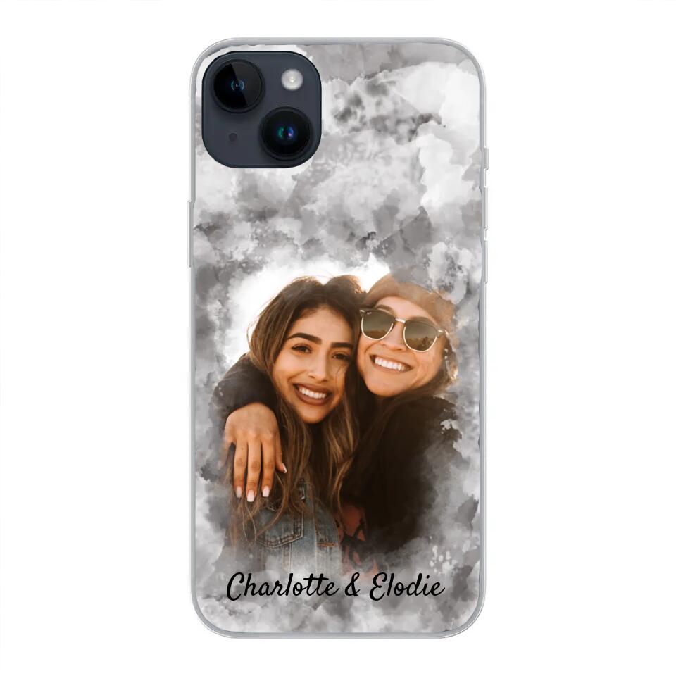 Jouw foto (stijl aquarel) - Gepersonaliseerd telefoonhoesje