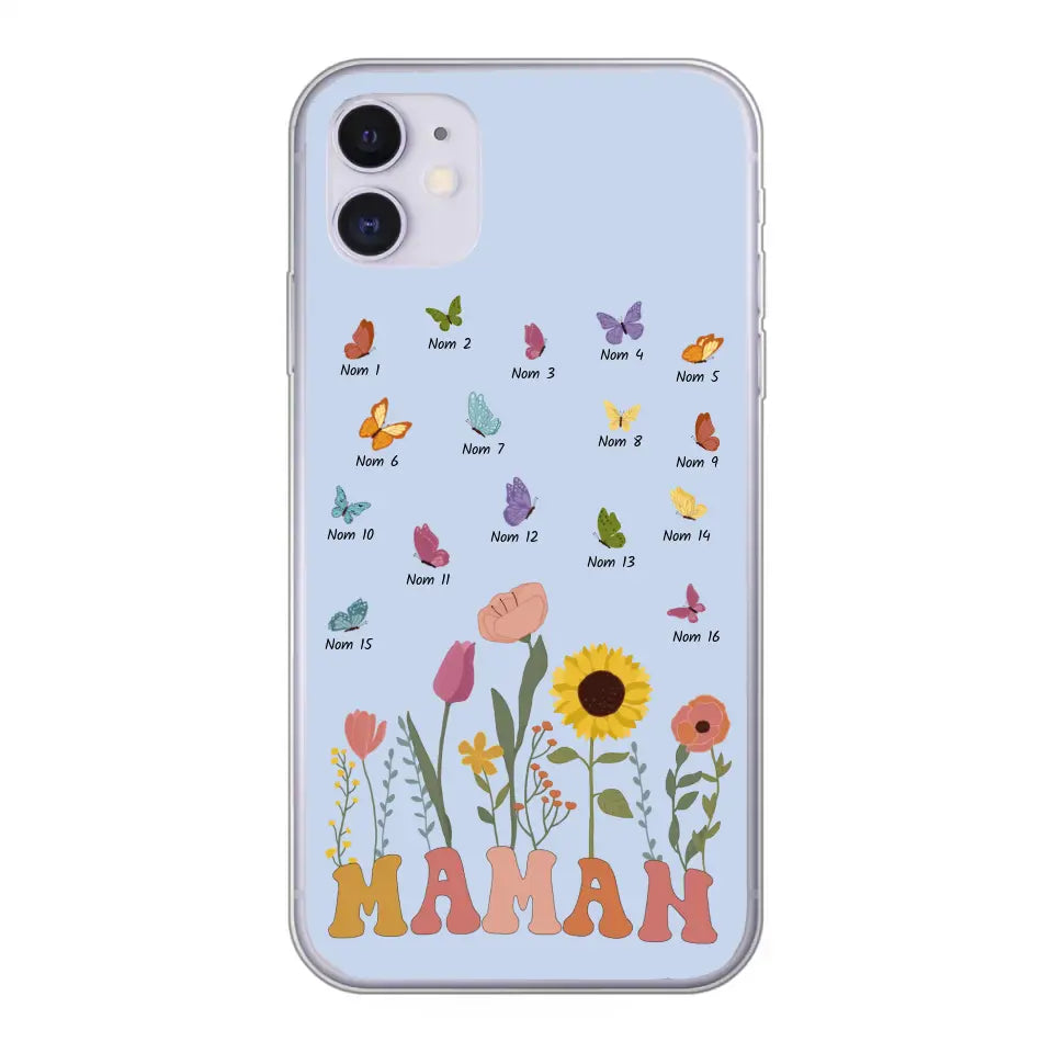 Prairie en papillons - Gepersonaliseerd telefoonhoesje