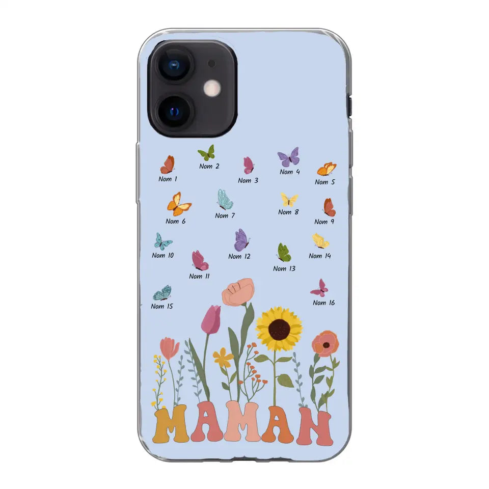 Prairie en papillons - Gepersonaliseerd telefoonhoesje
