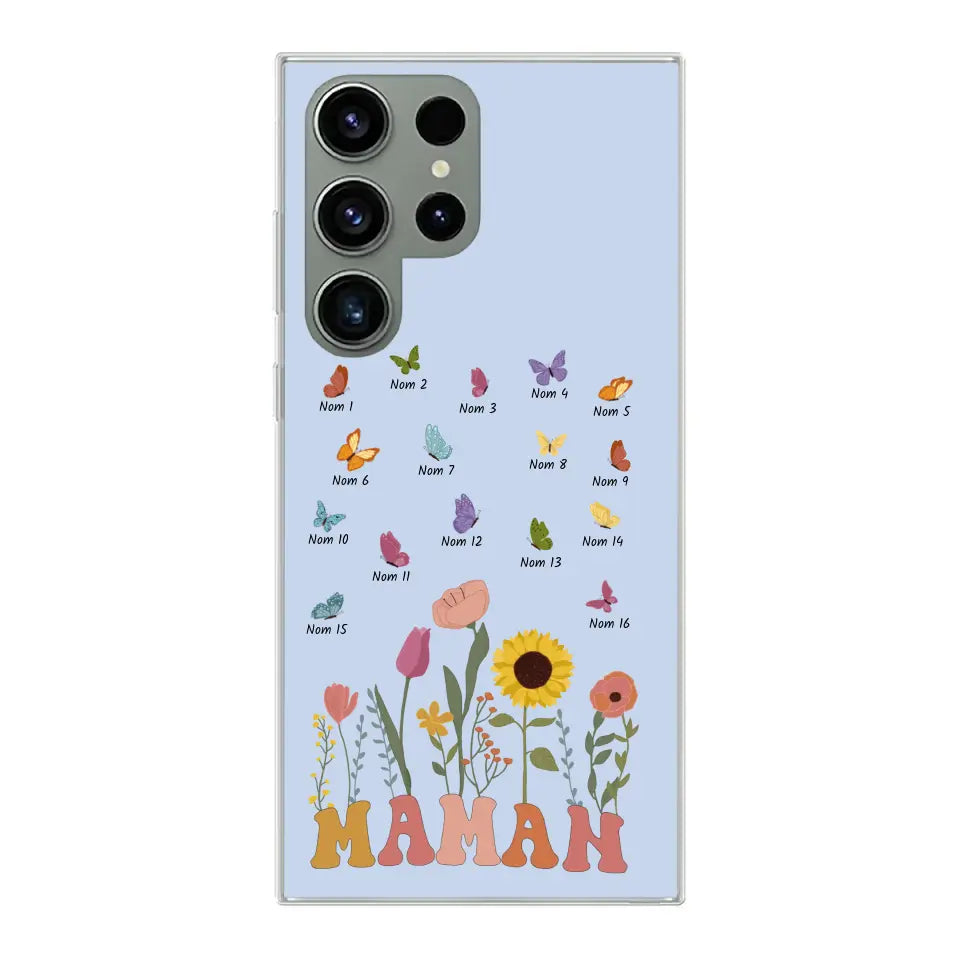 Prairie en papillons - Gepersonaliseerd telefoonhoesje