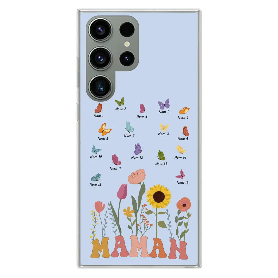 Prairie en papillons - Gepersonaliseerd telefoonhoesje