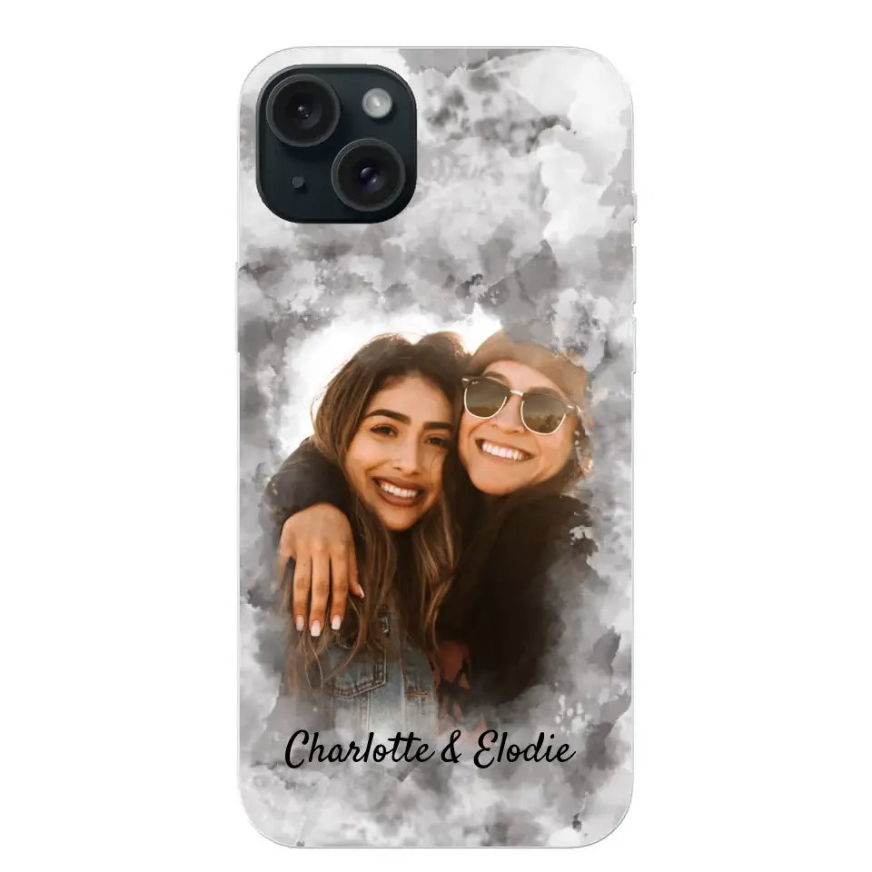 Jouw foto (stijl aquarel) - Gepersonaliseerd telefoonhoesje