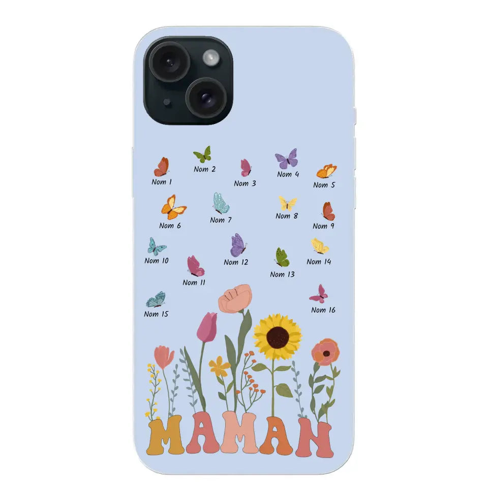 Prairie en papillons - Gepersonaliseerd telefoonhoesje