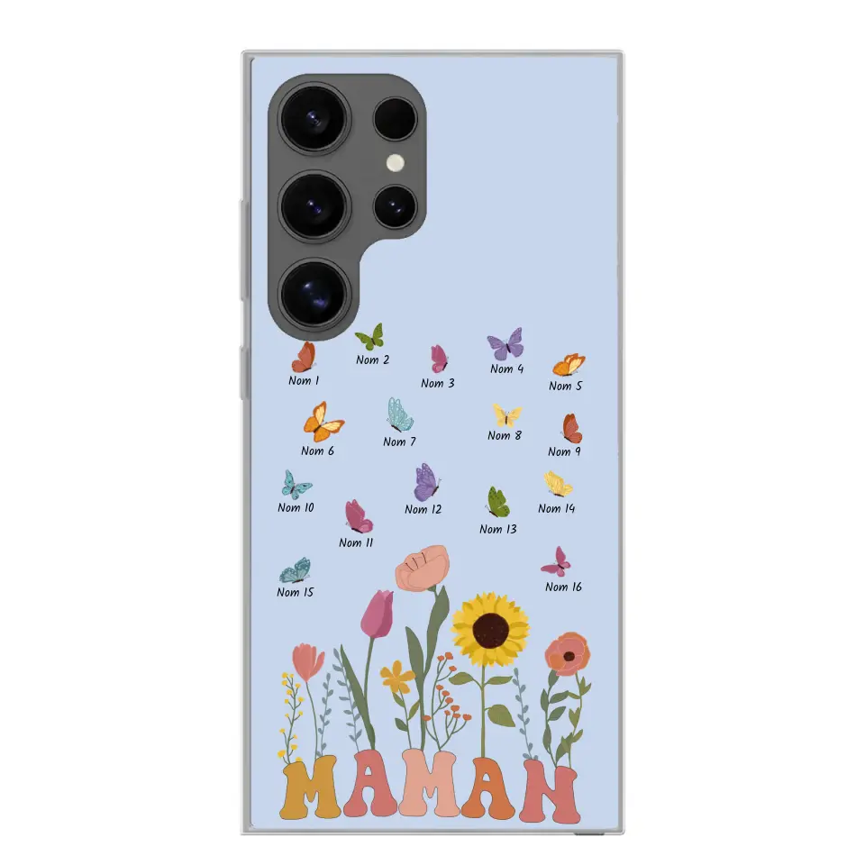 Prairie en papillons - Gepersonaliseerd telefoonhoesje