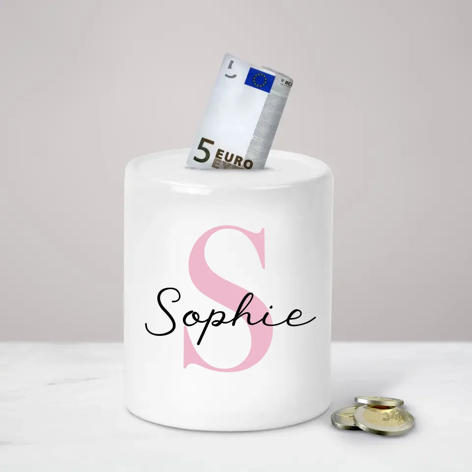 Initialen - Gepersonaliseerde spaarpot