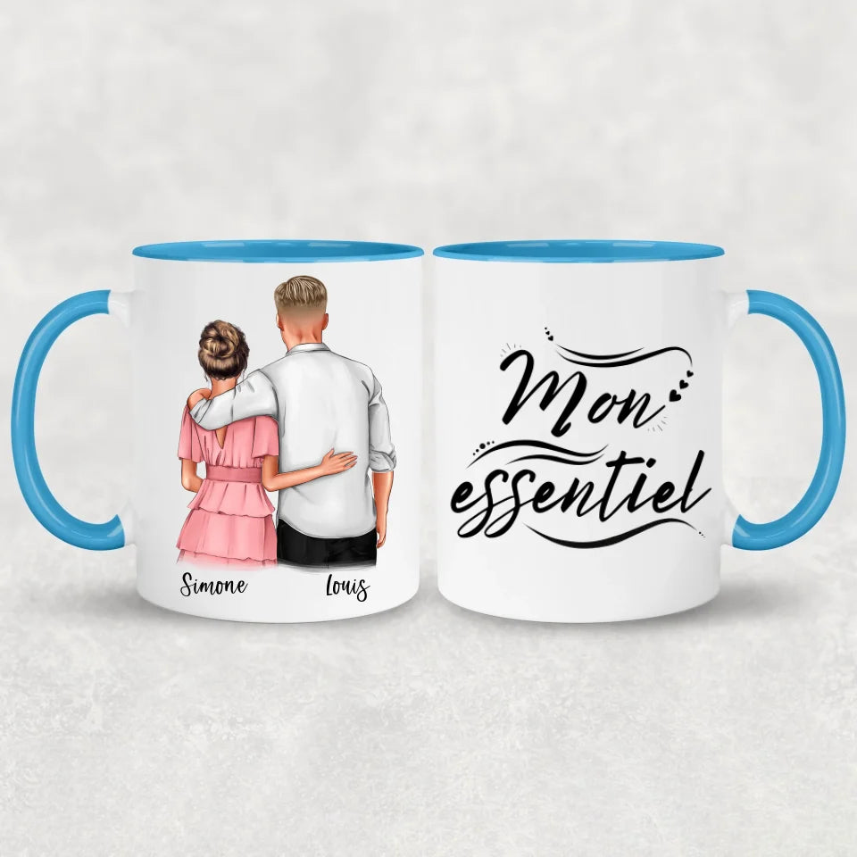 Couple qui s'enlace - Mug personalized