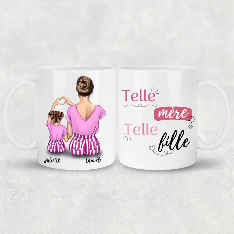 Maman et fille - gepersonaliseerde mok