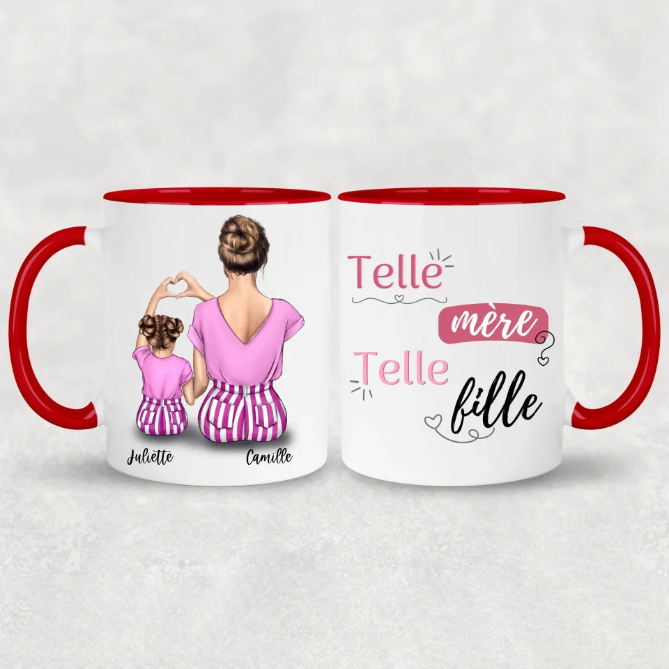 Maman et fille - gepersonaliseerde mok