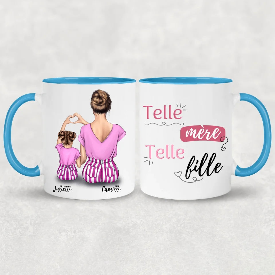 Maman et fille - gepersonaliseerde mok