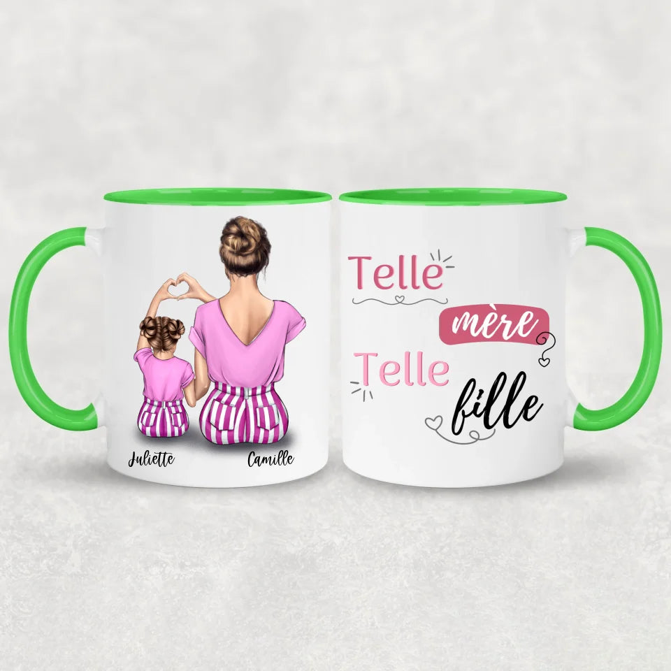 Maman et fille - gepersonaliseerde mok