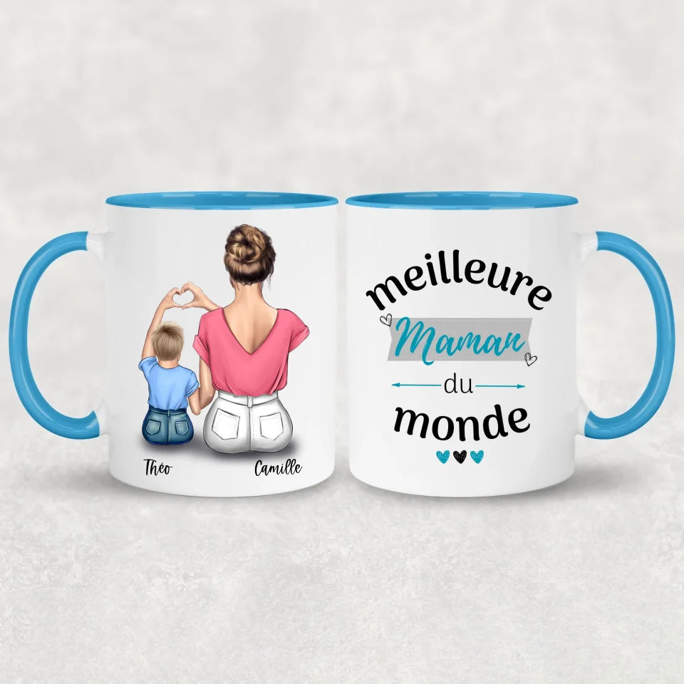 Maman et fils - gepersonaliseerde mok