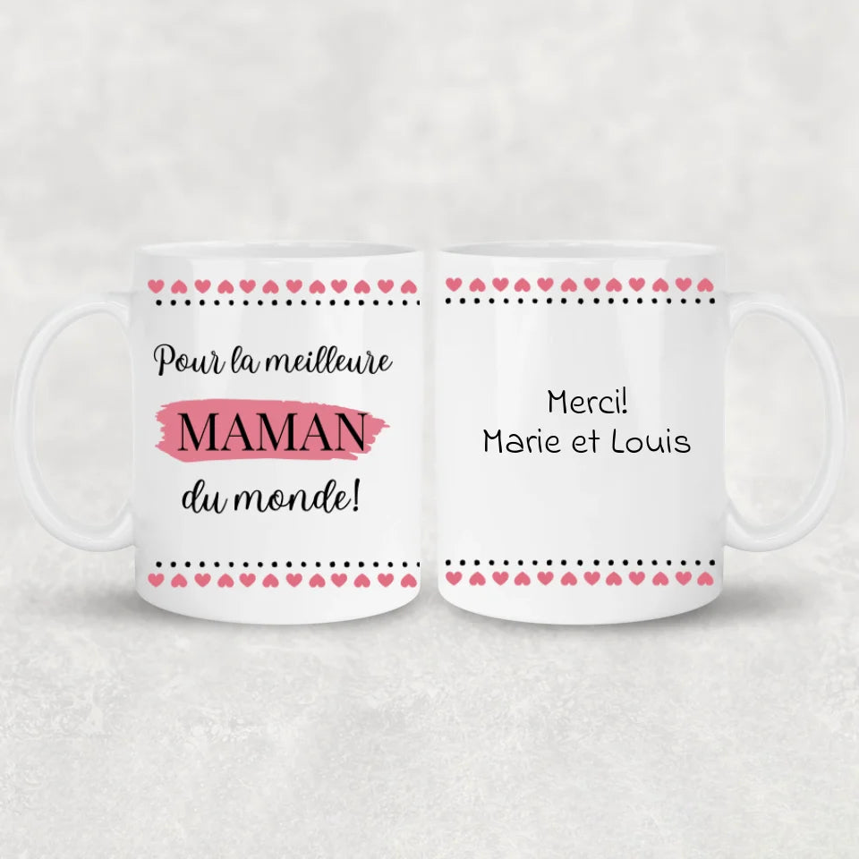 Pour la meilleure maman du monde! - Gepersonaliseerde mok