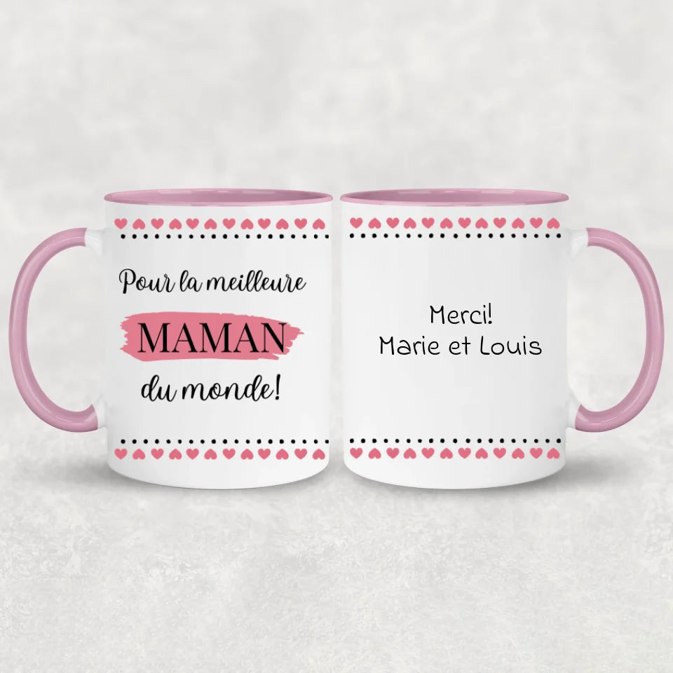Pour la meilleure maman du monde! - Gepersonaliseerde mok