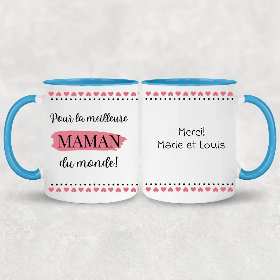 Pour la meilleure maman du monde! - Gepersonaliseerde mok