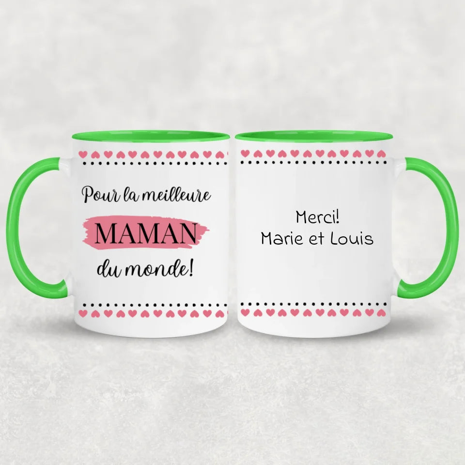 Pour la meilleure maman du monde! - Gepersonaliseerde mok