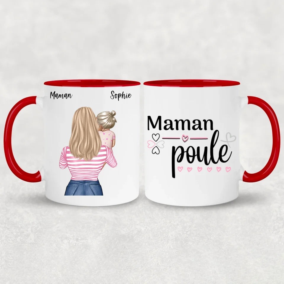 Maman met 1 tot 4 kinderen - gepersonaliseerde mok