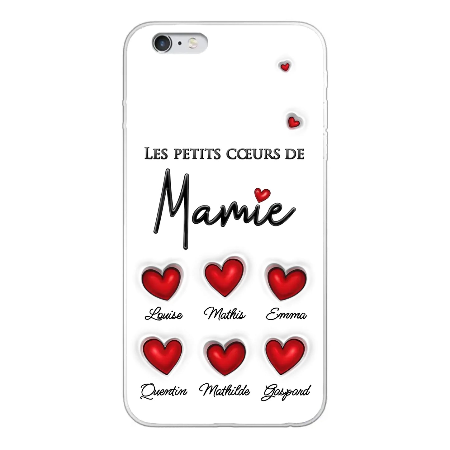 Les petits cœurs - Telefoonhoesje gepersonaliseerd