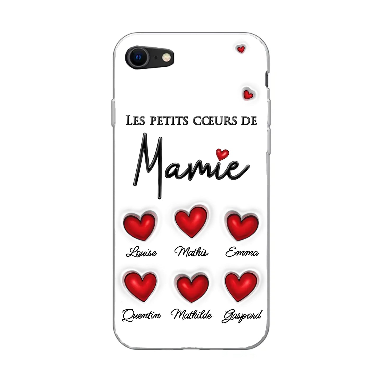 Les petits cœurs - Telefoonhoesje gepersonaliseerd
