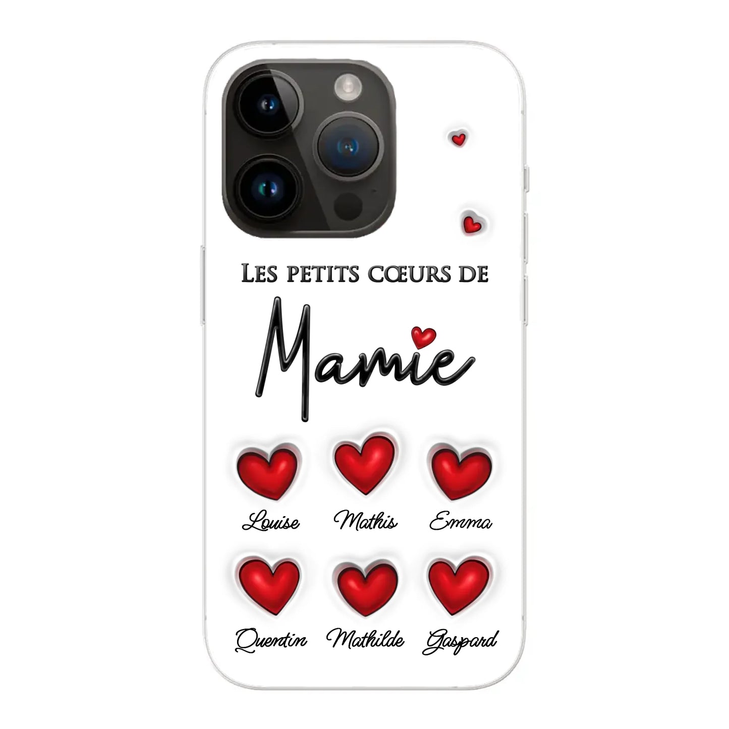 Les petits cœurs - Telefoonhoesje gepersonaliseerd