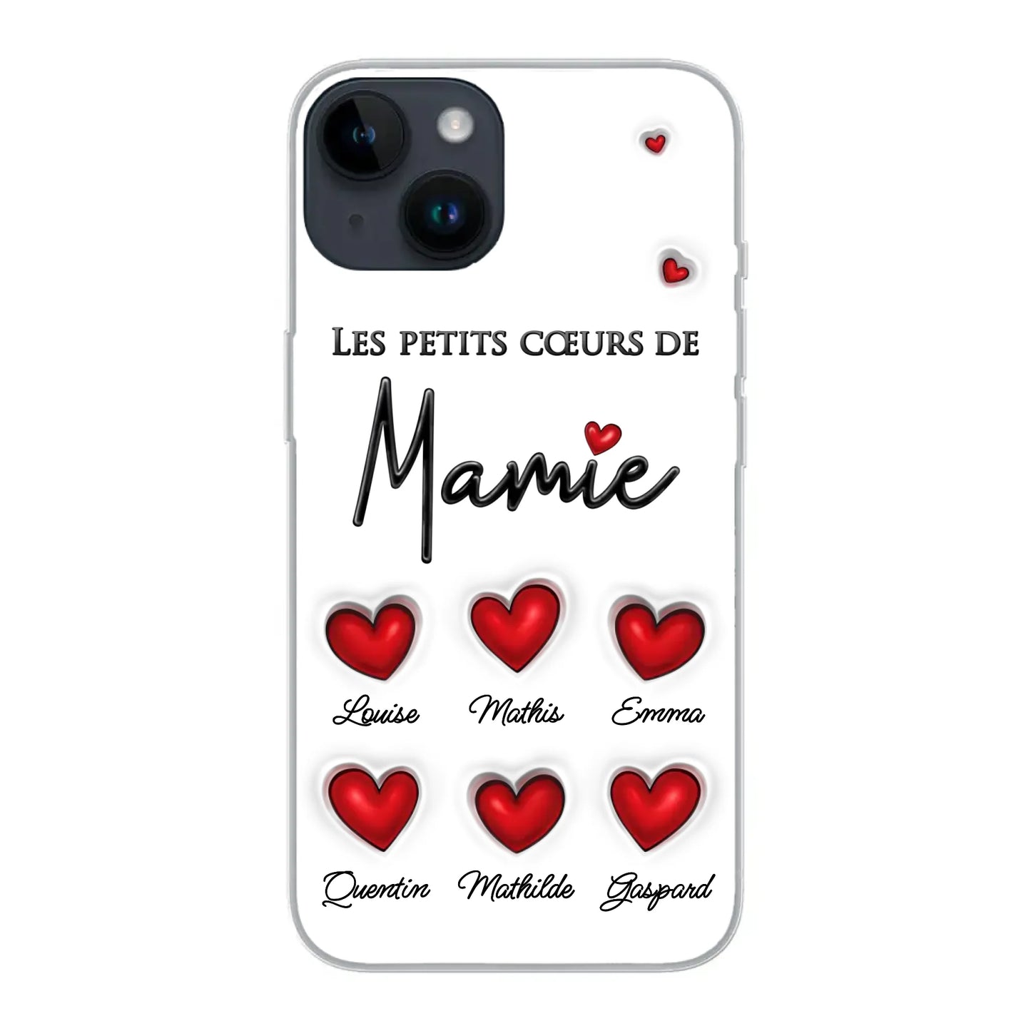 Les petits cœurs - Telefoonhoesje gepersonaliseerd