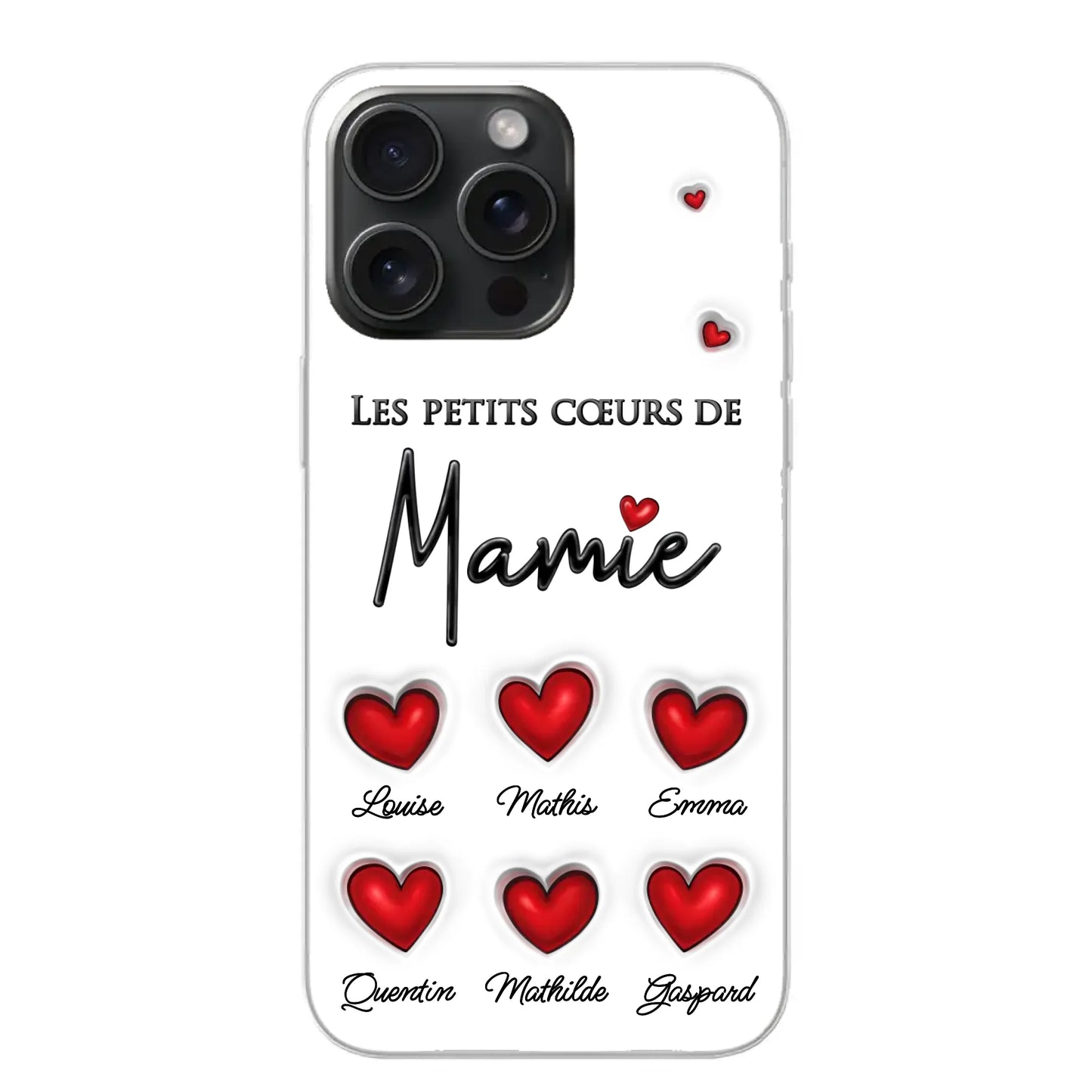 Les petits cœurs - Telefoonhoesje gepersonaliseerd