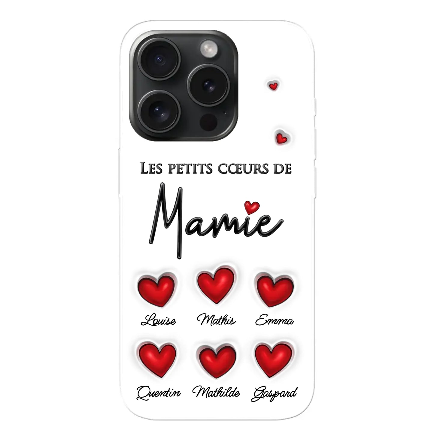 Les petits cœurs - Telefoonhoesje gepersonaliseerd