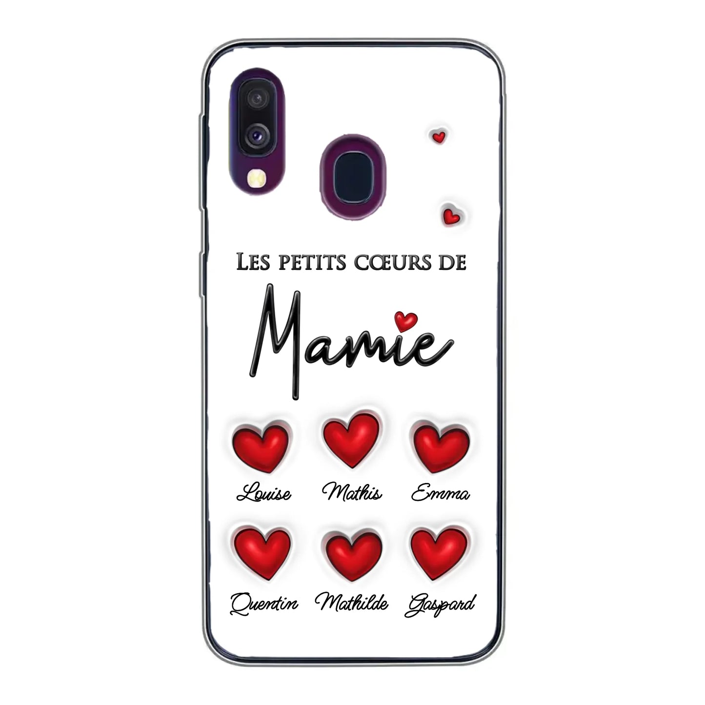 Les petits cœurs - Telefoonhoesje gepersonaliseerd