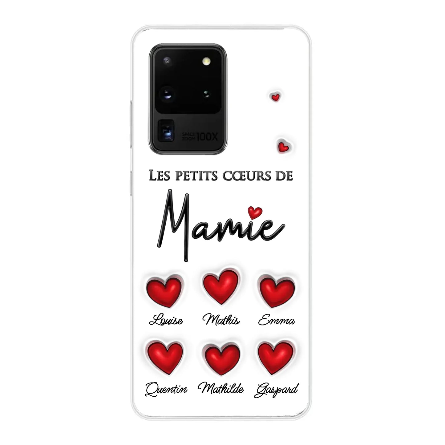 Les petits cœurs - Telefoonhoesje gepersonaliseerd