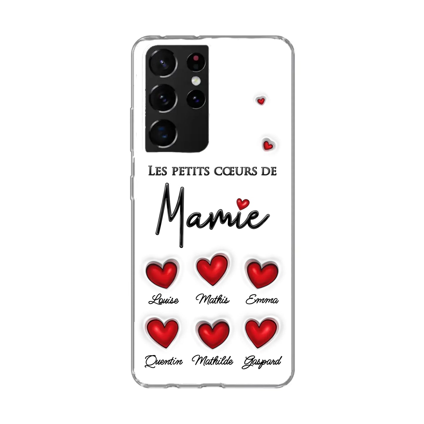 Les petits cœurs - Telefoonhoesje gepersonaliseerd