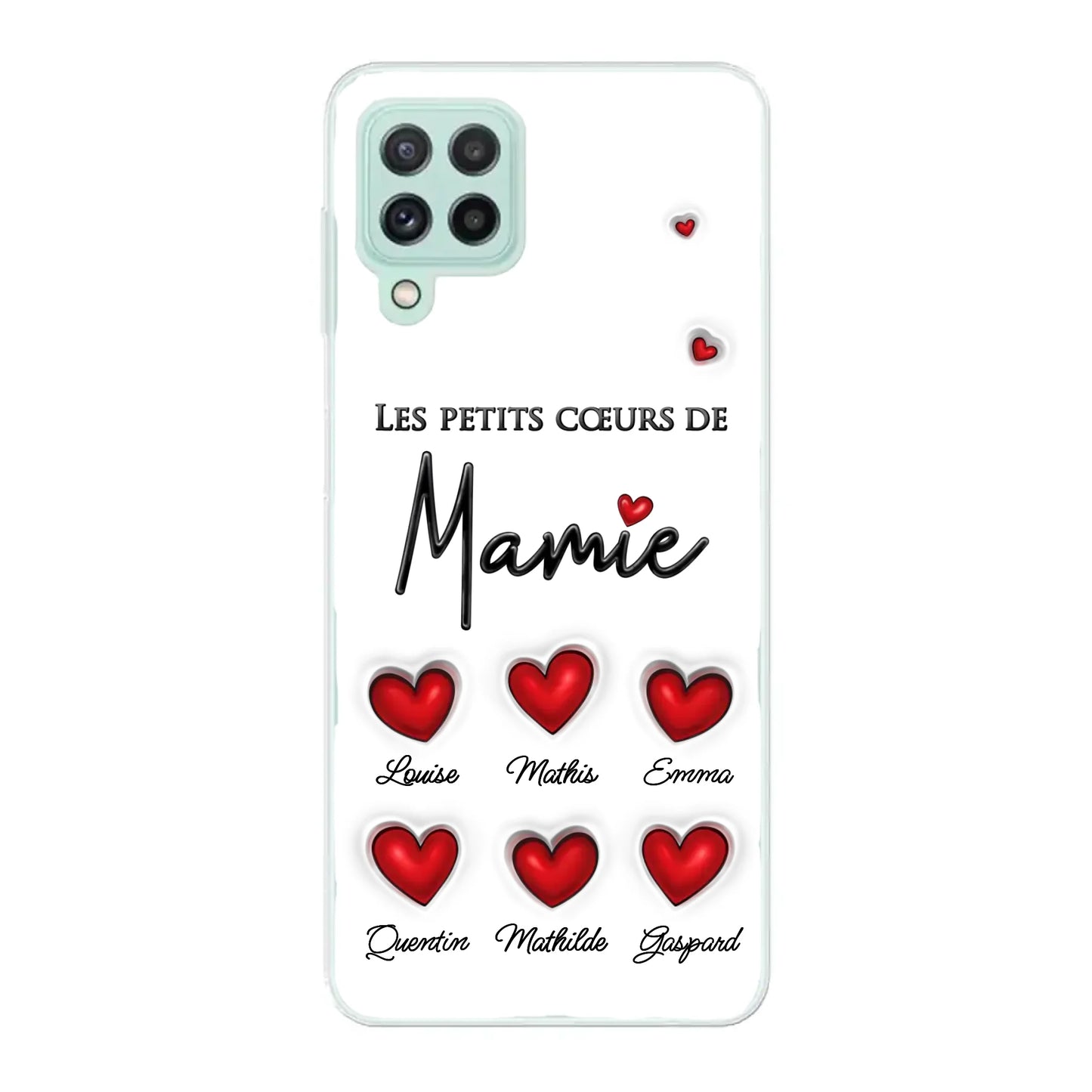 Les petits cœurs - Telefoonhoesje gepersonaliseerd