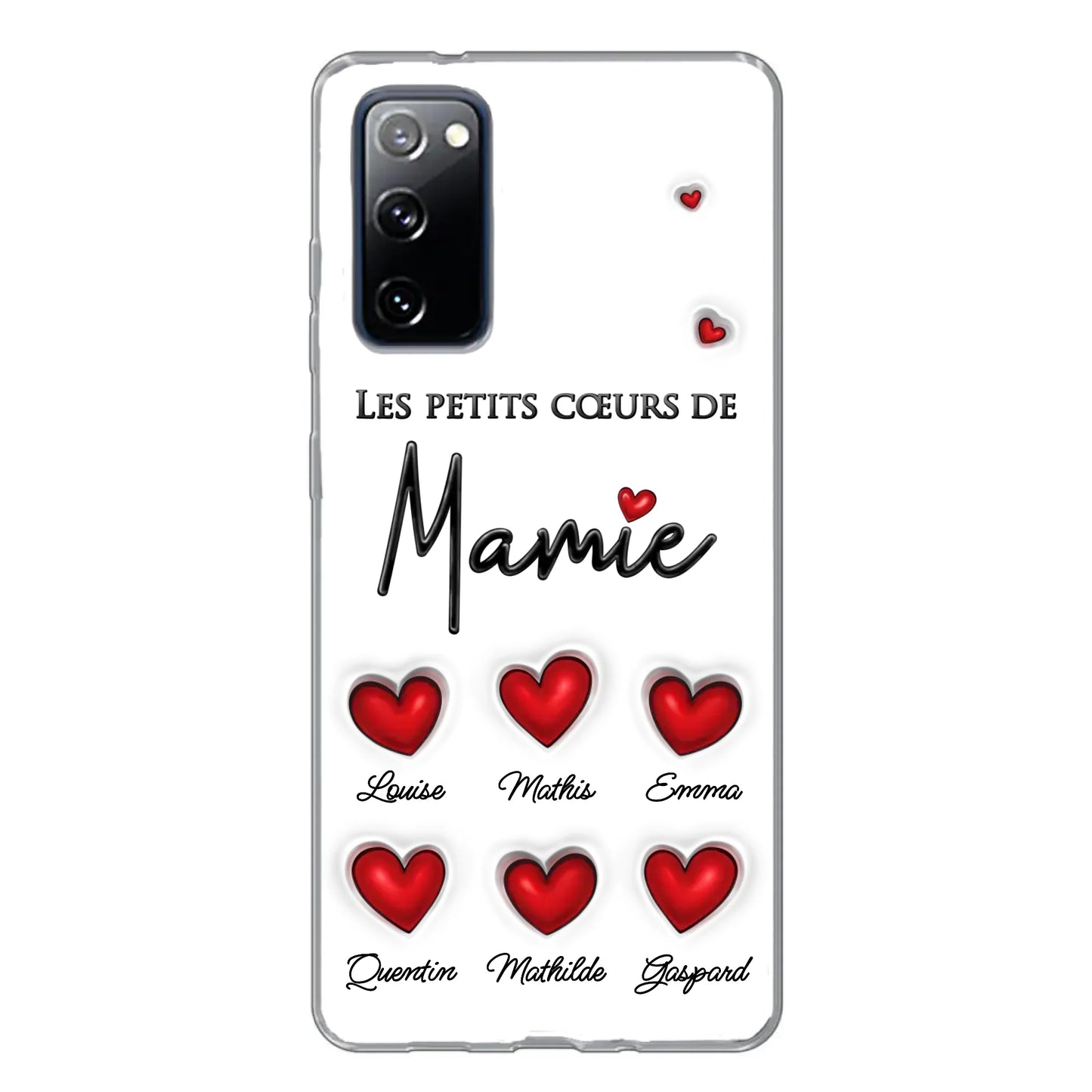 Les petits cœurs - Telefoonhoesje gepersonaliseerd