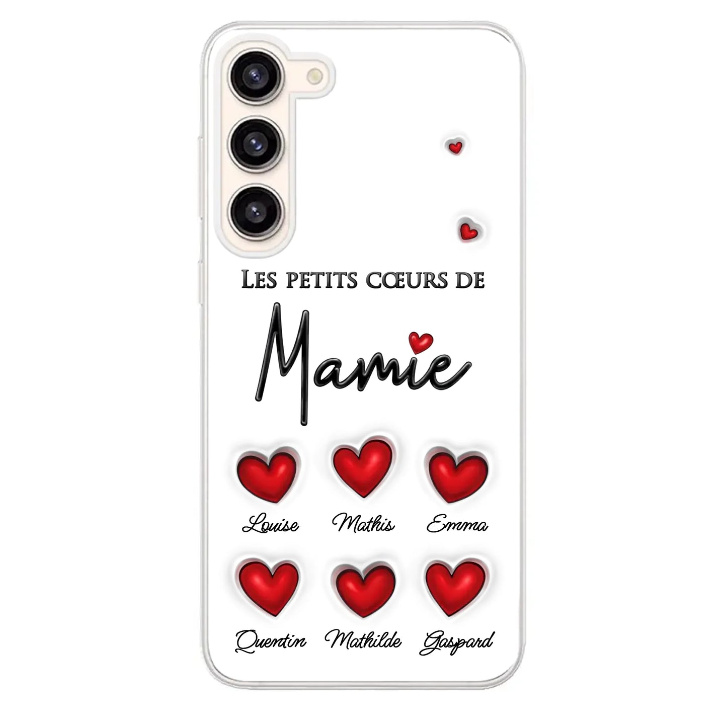 Les petits cœurs - Telefoonhoesje gepersonaliseerd