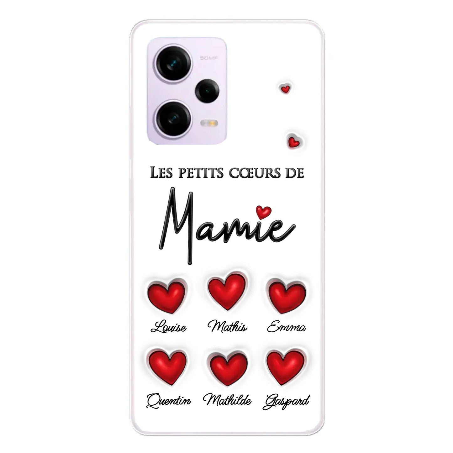 Les petits cœurs - Telefoonhoesje gepersonaliseerd
