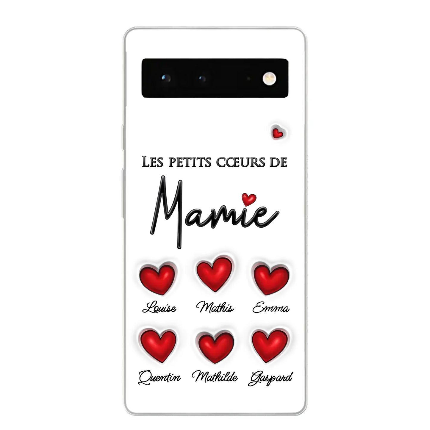 Les petits cœurs - Telefoonhoesje gepersonaliseerd