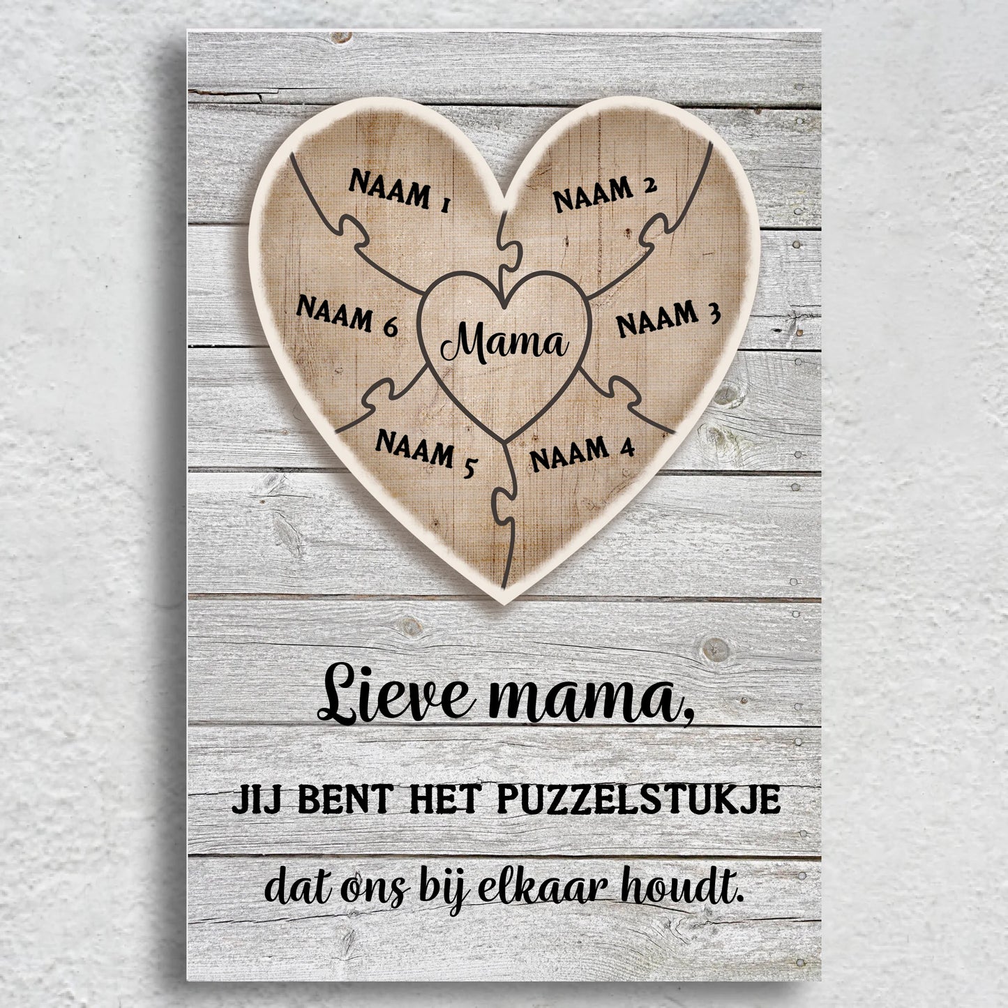 Puzzelstuk - Gepersonaliseerd canvas