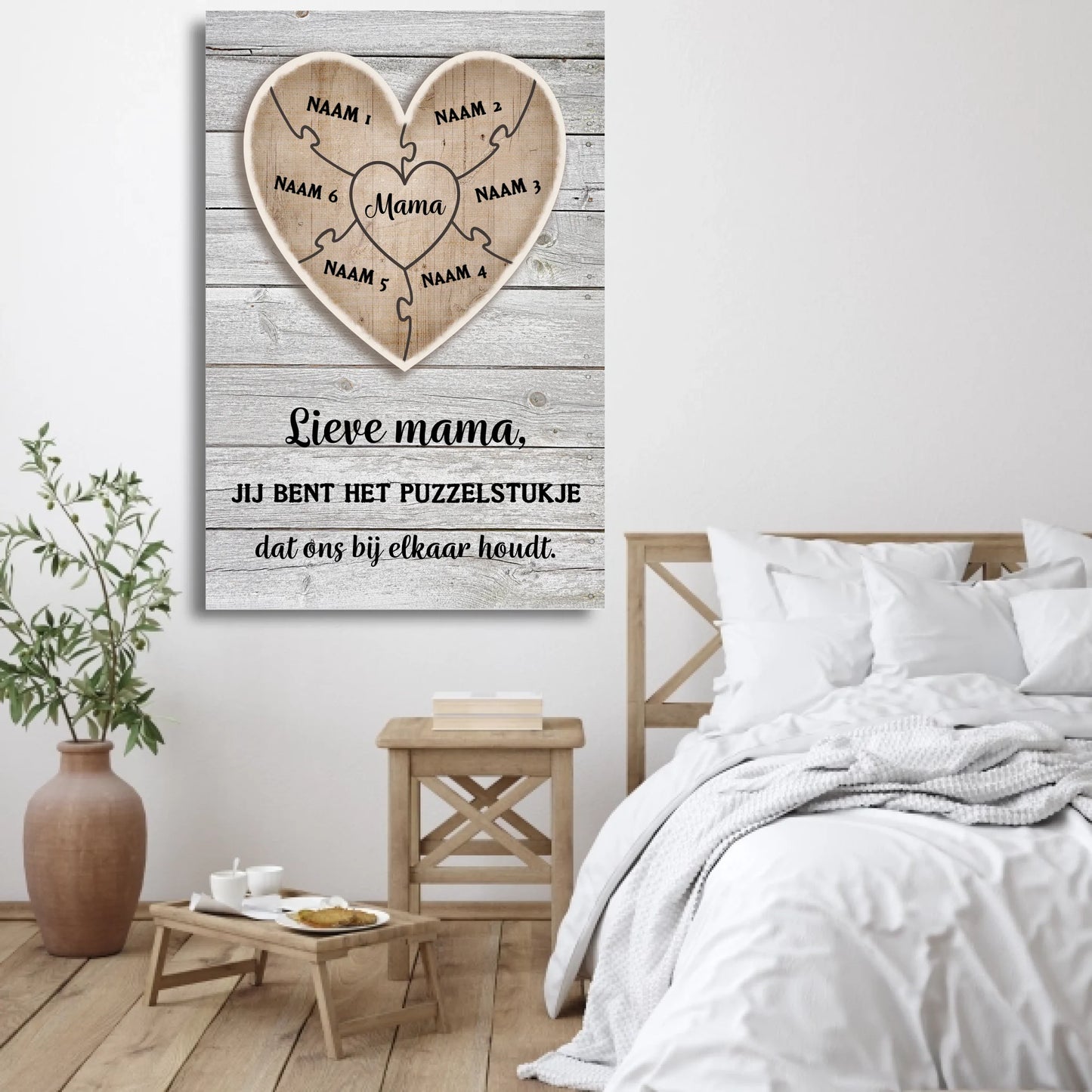 Puzzelstuk - Gepersonaliseerd canvas