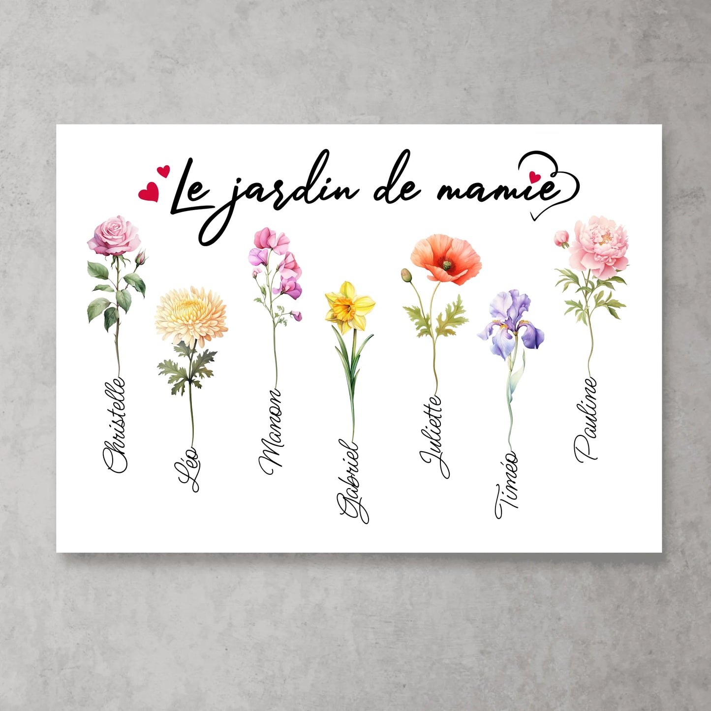 Le jardin de mamie - gepersonaliseerde poster
