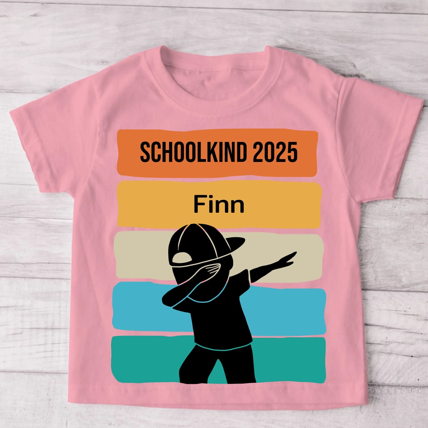 Daar gaan we! - Gepersonaliseerd kinder-T-shirt