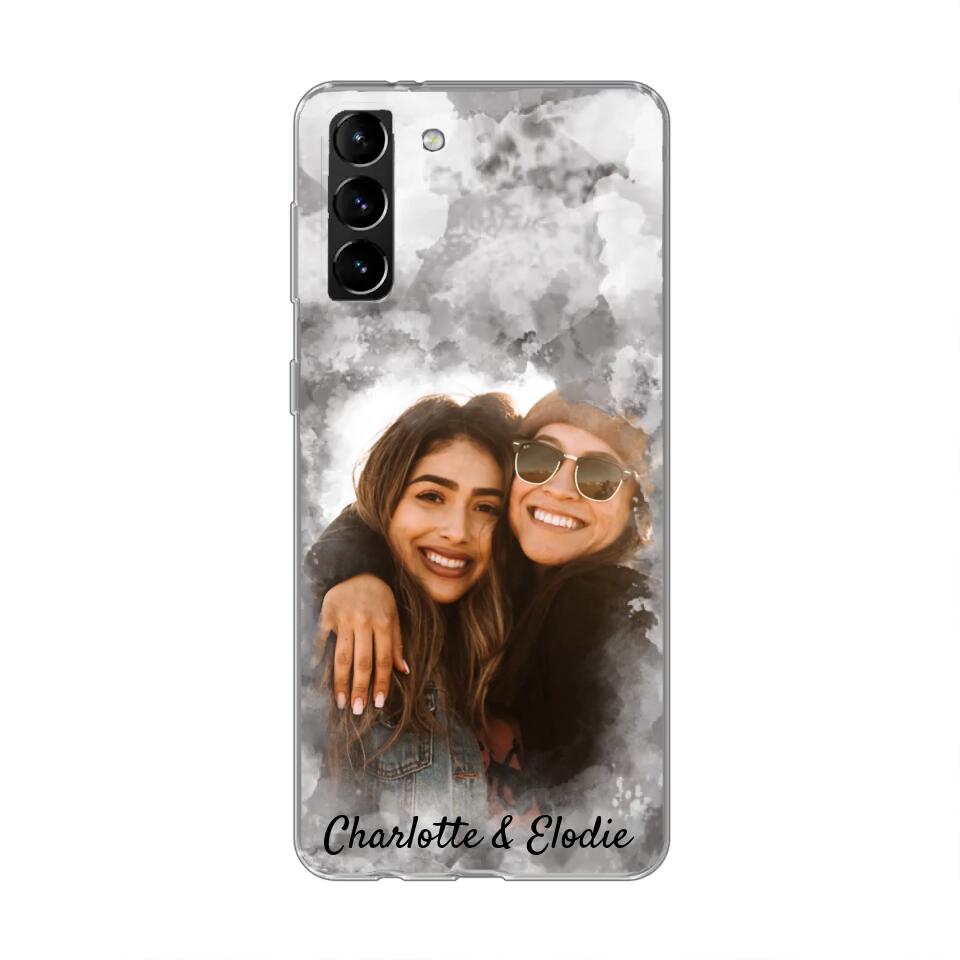 Jouw foto (stijl aquarel) - Gepersonaliseerd telefoonhoesje