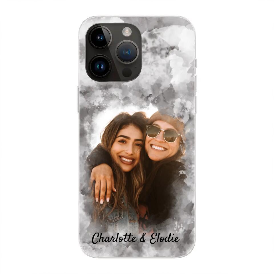 Jouw foto (stijl aquarel) - Gepersonaliseerd telefoonhoesje