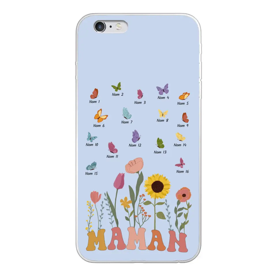 Prairie en papillons - Gepersonaliseerd telefoonhoesje