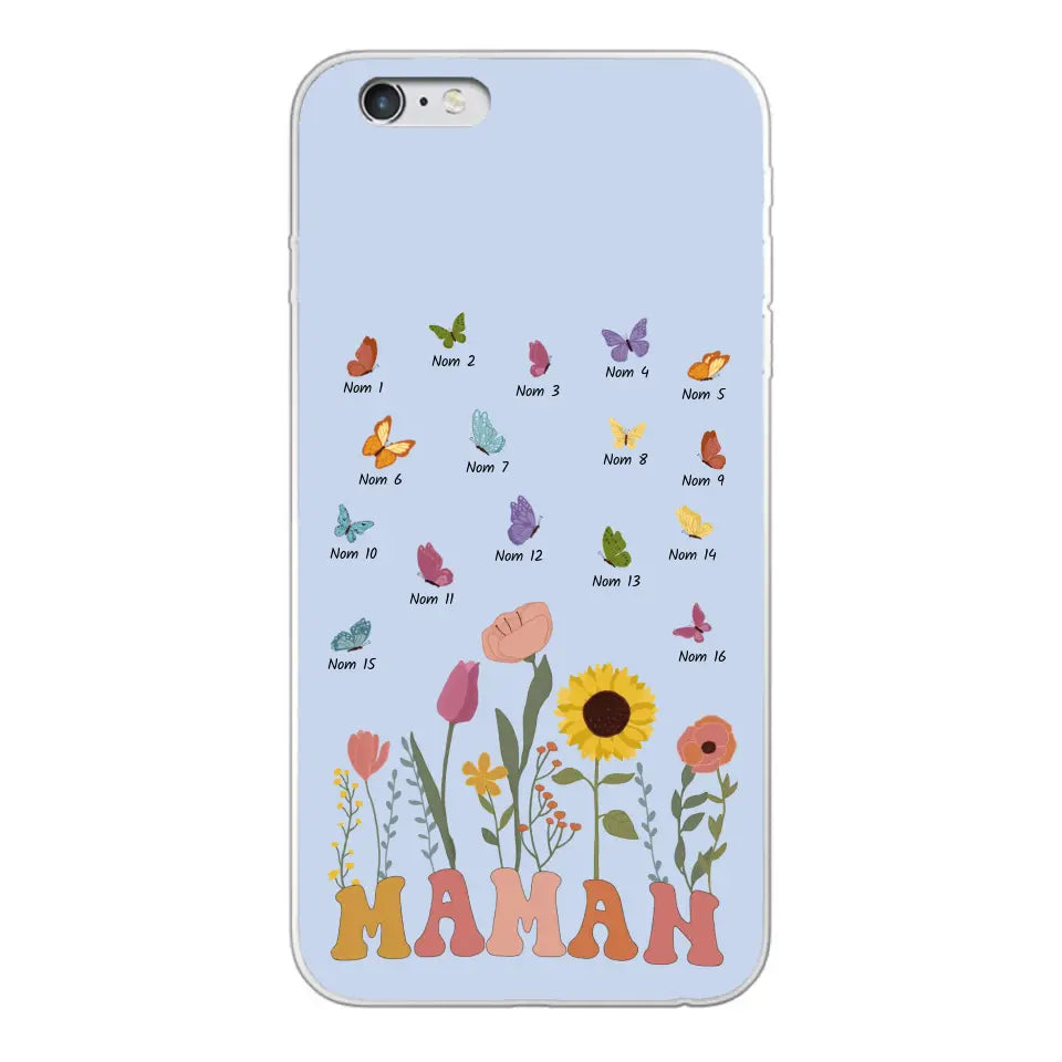Prairie en papillons - Gepersonaliseerd telefoonhoesje