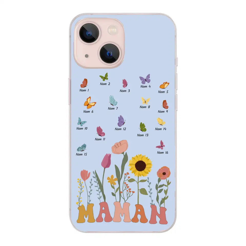 Prairie en papillons - Gepersonaliseerd telefoonhoesje