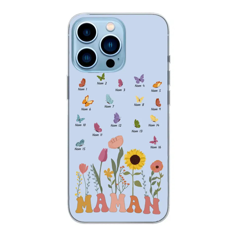 Prairie en papillons - Gepersonaliseerd telefoonhoesje