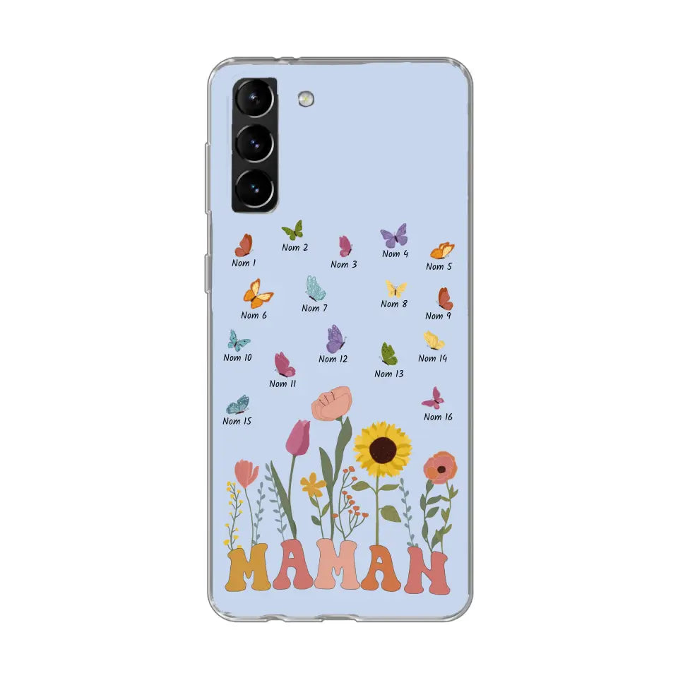 Prairie en papillons - Gepersonaliseerd telefoonhoesje