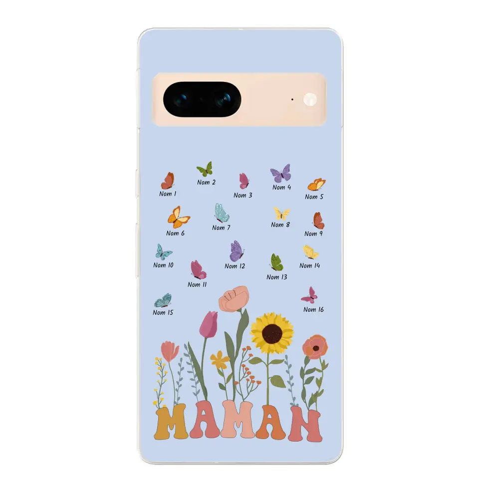 Prairie en papillons - Gepersonaliseerd telefoonhoesje