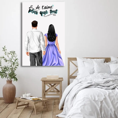 Paar main dans la main - Toile gepersonaliseerd